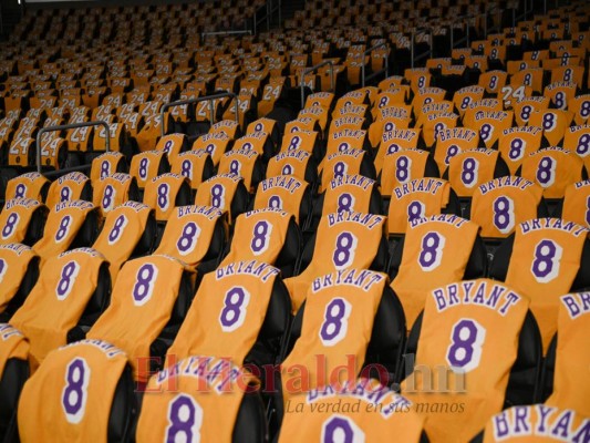 EN FOTOS: Los mejores momentos del homenaje de los Lakers a Kobe Bryant