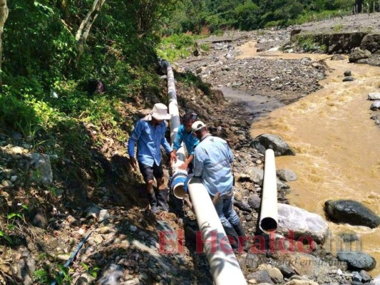 Lluvias dañan el 35% del sistema de agua potable que dispone Comayagua