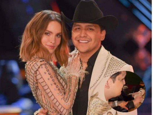 ¿Harto? El gesto de fastidio de Christian Nodal por el festejo de Belinda (VIDEO)