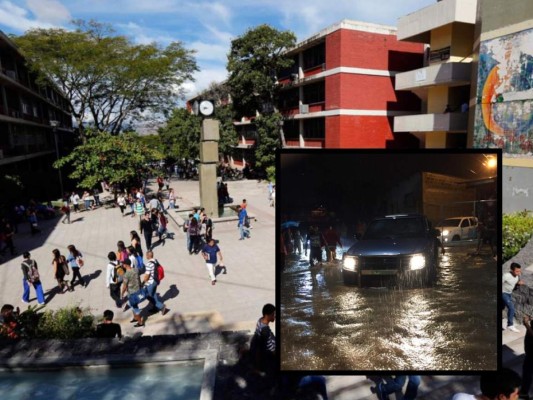 Suspenden clases en la UNAH por fuertes lluvias en Honduras