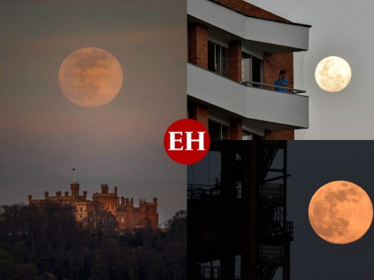 Las espectaculares imágenes que nos deja la Superluna rosa