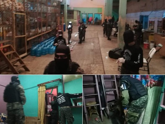 Con perros y pasamontañas, así llegaron agentes a inspeccionar varios centros penitenciarios de Honduras