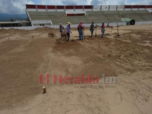 Avanzan en un 70% los trabajos de reparación del estadio de Comayagua