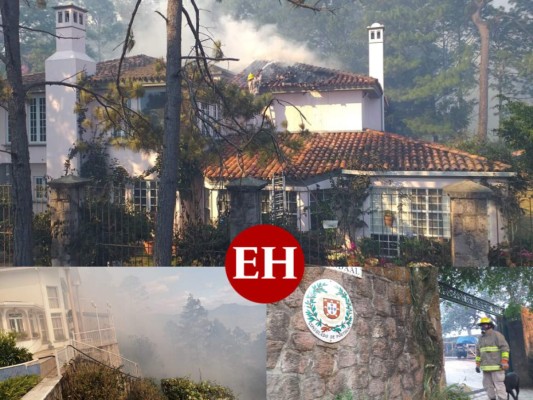 Las imágenes del incendio que afectó consulado de Portugal en El Hatillo