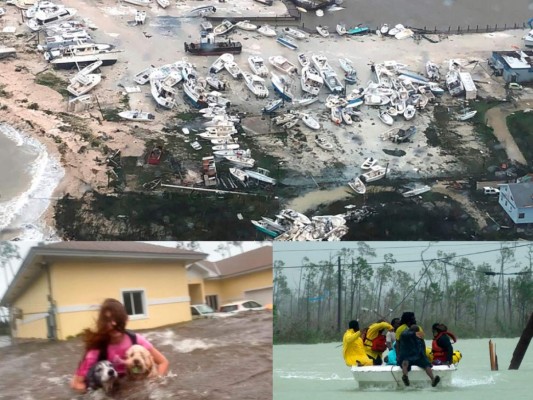 Entre escombros y bajo el agua, así quedó Bahamas tras paso de Dorian