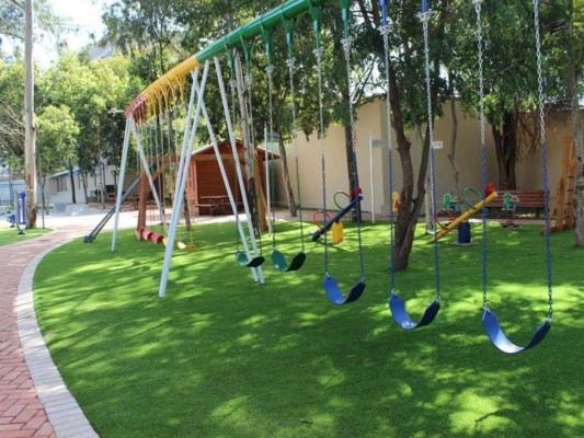 Parque de la colonia El Hogar en Tegucigalpa casi listo
