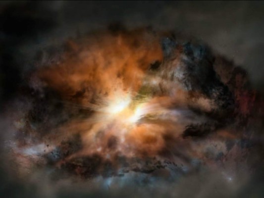 La galaxia más luminosa del Universo se está autodestruyendo