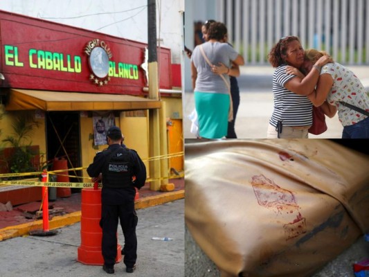 Las fuertes imágenes de la masacre en un bar en México; dejó 28 muertos