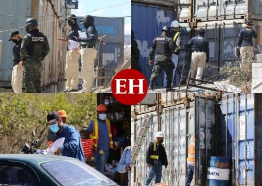 La Fiscalía Especial para la Transparencia y Combate a la Corrupción (FEETCCOP) junto a la Agencia Técnica de Investigación Criminal (ATIC) realizaron una inspección este jueves de los 200 contenedores adquiridos por la Secretaría de la Presidencia, que dirigía Ebal Díaz, para los damnificados por Eta y Iota. Fotos: David Romero | EL HERALDO