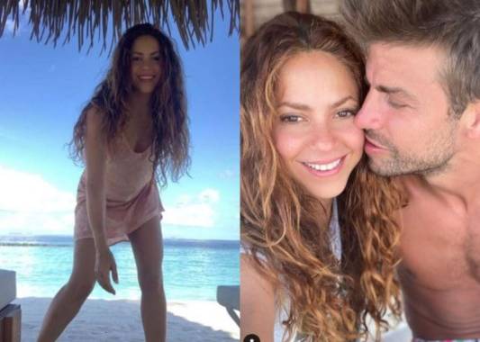 Imágenes que la cantante publicó en su cuenta de Instagram. Shakira y Piqué se fueron de vacaciones a la playa.