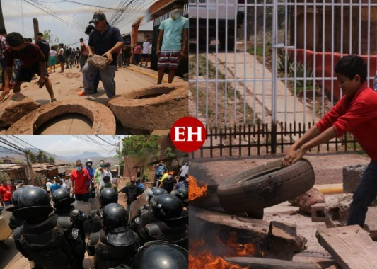 Durante más de dos horas, los vecinos de la colonia La Era protagonizaron violentos disturbios con agentes policiales que llegaron a escoltar a una familia que pretendía enterrar a su pariente en el cementerio de ese sector. En la zona hubo lluvia de piedras y gases lacrimógenos. Fotos David Romero| EL HERALDO