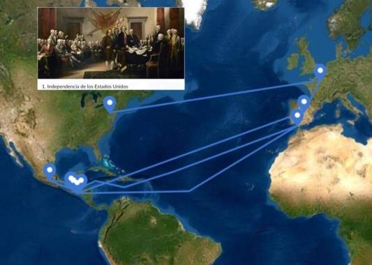 Ruta de la Independecia de Honduras desde 1776.
