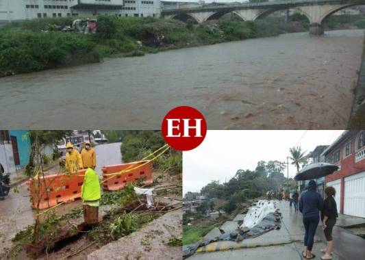 La tormenta tropical Eta, cuyo centro no ha pasado sobre la capital de Honduras, ya está dejando daños también en esta zona del país.