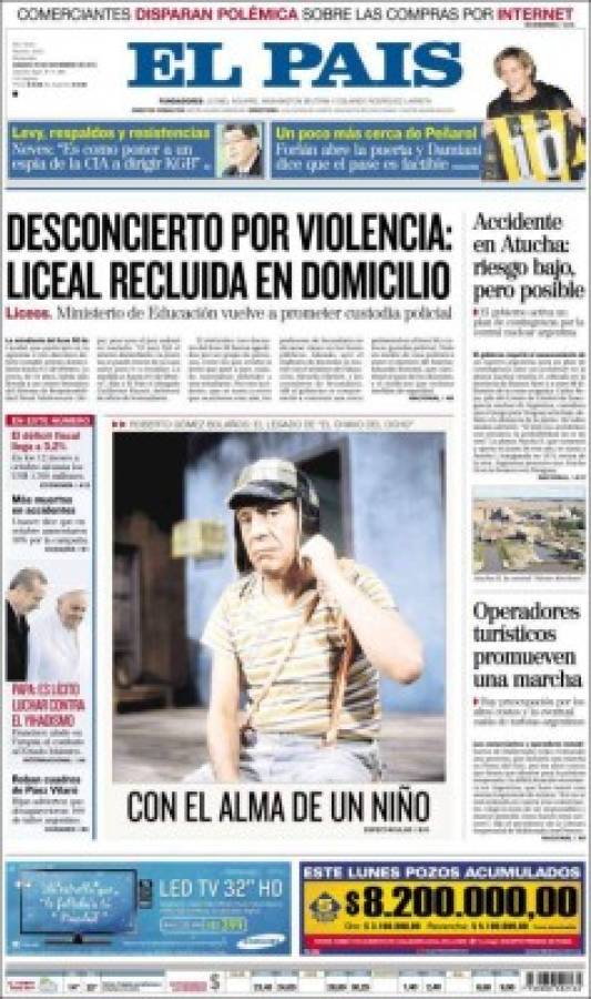 Muerte de Chespirito acaparó portadas de diarios