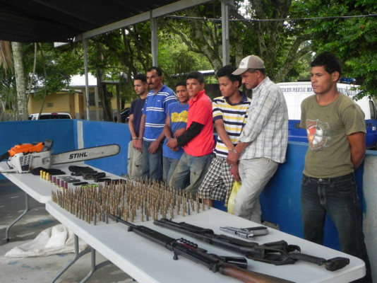 Capturan banda criminal integrada por hondureños y nicaragüenses