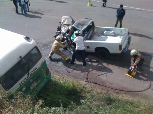 Conductor muere calcinado en Tegucigalpa