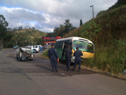 Conductor muere calcinado en Tegucigalpa