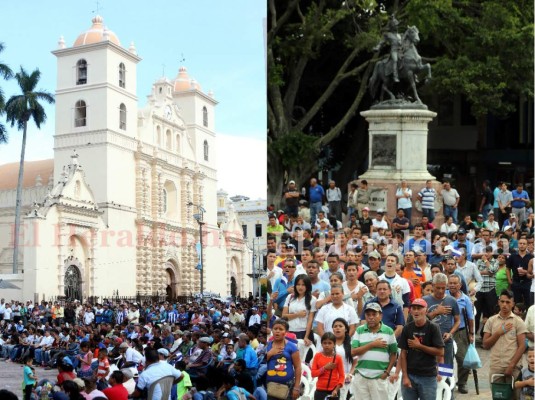 Capitalinos arman el ambiente en el parque Central por el partido de la 'H”