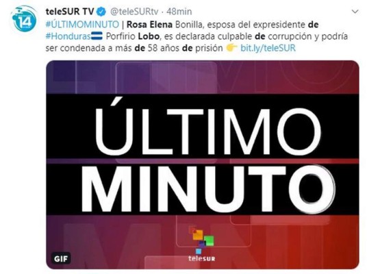 Así informaron medios internacionales fallo contra ex primera dama de Honduras