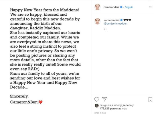 EN FOTOS: Todo lo que se sabe sobre la bebé de Cameron Díaz