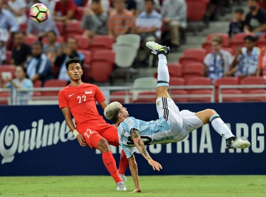 Argentina logró su segundo triunfo en la era Sampaoli al vencer a Singapur