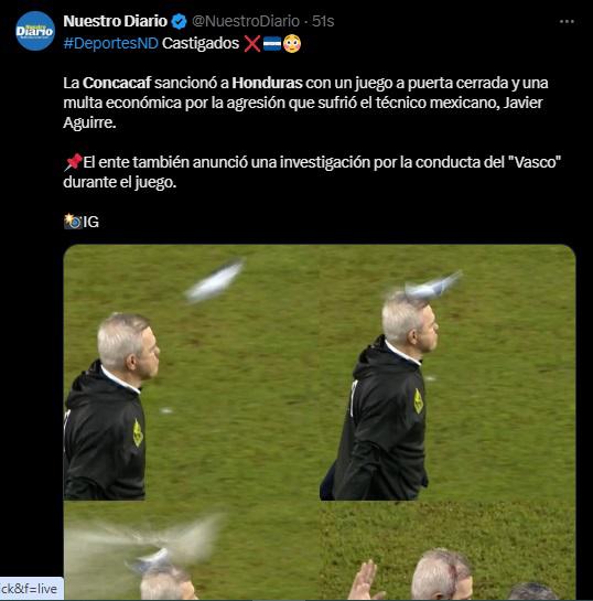 Lo que dicen los medios mexicanos tras castigo a Honduras por agresión a Javier Aguirre