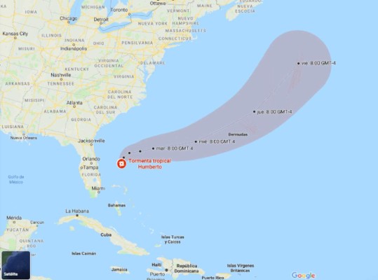 El sábado, la tormenta rozó el norte de las Bahamas, sin provocar grandes lluvias.