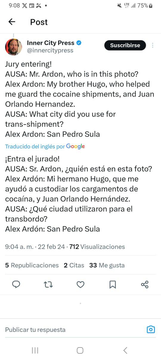 En directo: Juicio de Juan Orlando Hernández