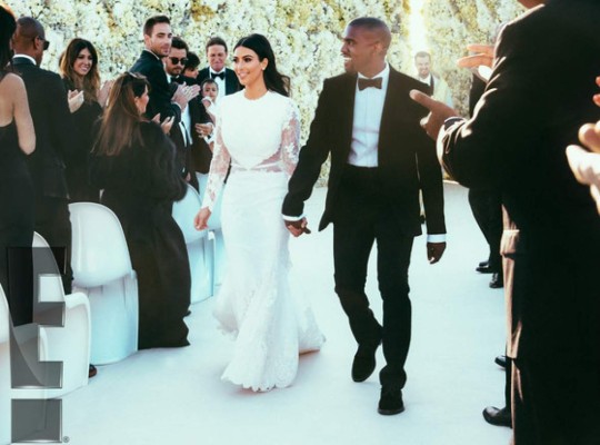 Kim y Kanye comparten fotos de su boda