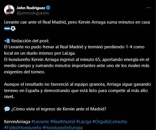 No se achicó Orgullo catracho: Reacción de la prensa tras partido de Kervin Arriaga ante Real Madrid
