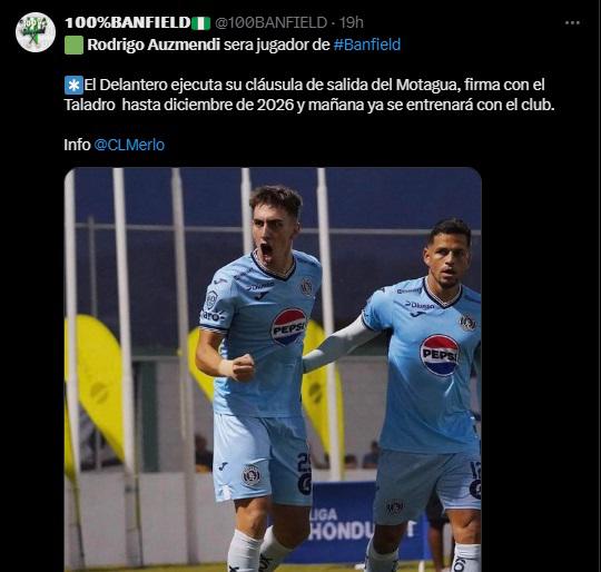 Lo que dicen los medios y periodistas de Argentina por fichaje de Rodrigo Auzmendi con Banfield