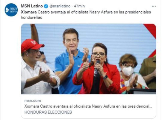 Así informan medios internacionales la virtual victoria de Xiomara Castro