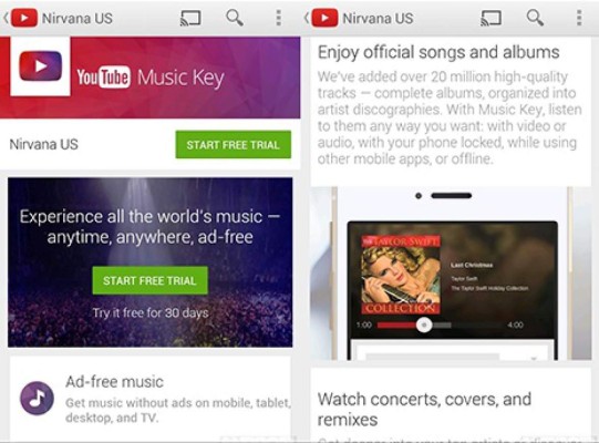 YouTube estrena su servicio de música por suscripción