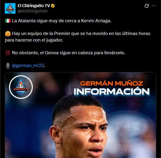 Kervin Arriaga: Lo que dicen los medios de España he Italia por posible fichaje a la Serie A