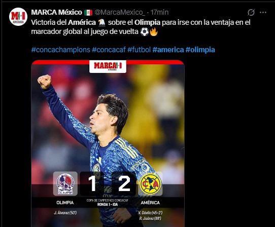 Ganó papá Lo que publican los medios de México tras triunfo de América sobre Olimpia