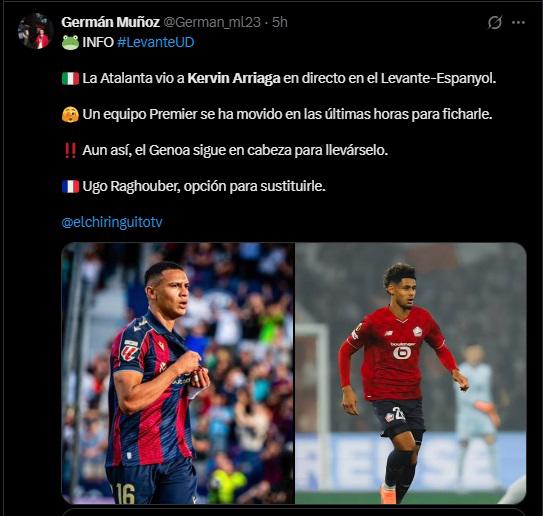 Kervin Arriaga: Lo que dicen los medios de España he Italia por posible fichaje a la Serie A