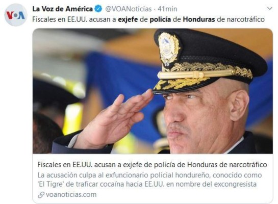 Acusación de EEUU contra 'El Tigre' Bonilla hace eco en el mundo: Medios internacionales lo informan