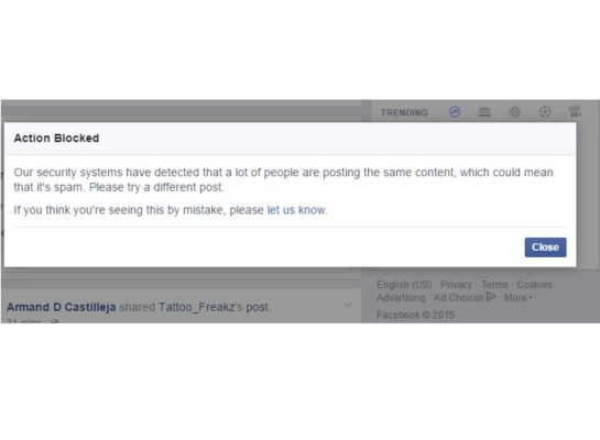 Facebook podría bloquearte por escribir esta frase