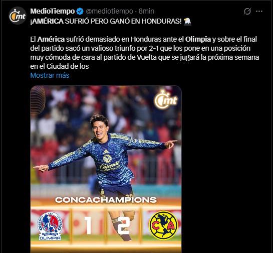 Ganó papá Lo que publican los medios de México tras triunfo de América sobre Olimpia