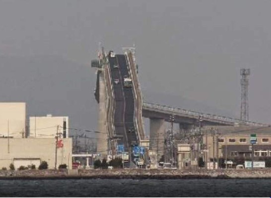 Eshima Ohashi el puente mas vertiginoso del mundo esta en Japón &nbsp;&nbsp;