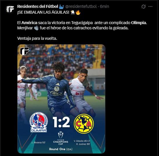 Ganó papá Lo que publican los medios de México tras triunfo de América sobre Olimpia