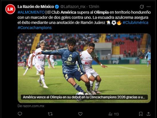 Ganó papá Lo que publican los medios de México tras triunfo de América sobre Olimpia