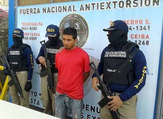 Capturan a supuesto extorsionador en Tegucigalpa