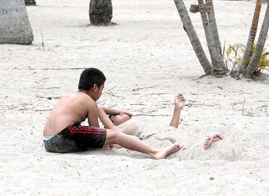 Una playa creada por el hombre