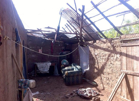 Daños por lluvias y vientos huracanados en el sur de Honduras