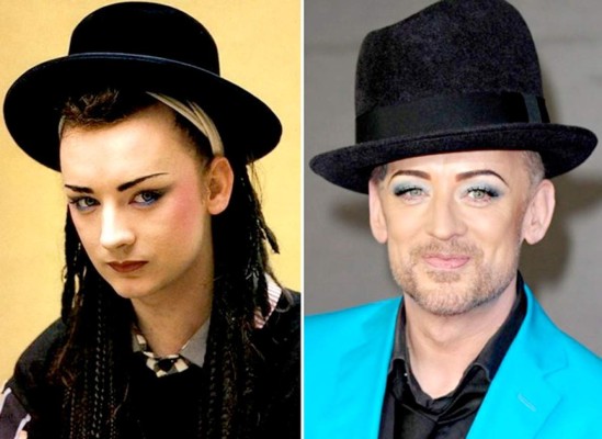 Irreconocible Boy George sin maquillaje