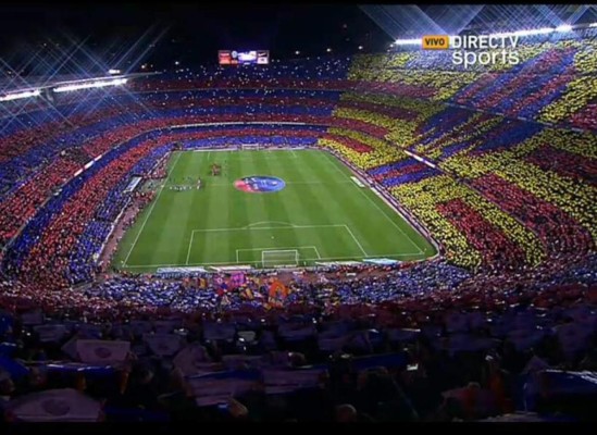Impresionante mosaico en el Camp Nou