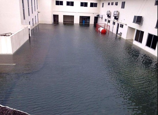 Hospital y RNP de La Ceiba afectados por lluvias