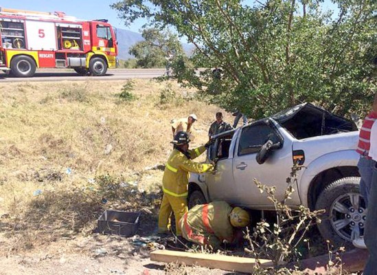 Un herido en accidente vial en Comayagua