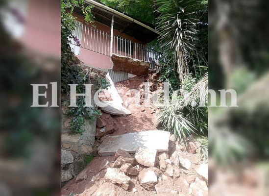 Viviendas en peligro a causa de las lluvias en la capital hondureña